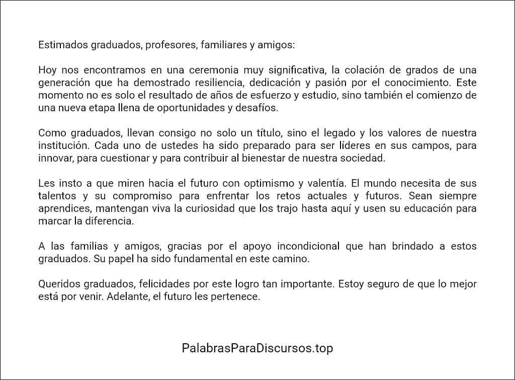 como elaborar un Discurso de colación universitaria 